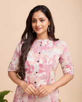 Pink Cotton Print Co-ord Set